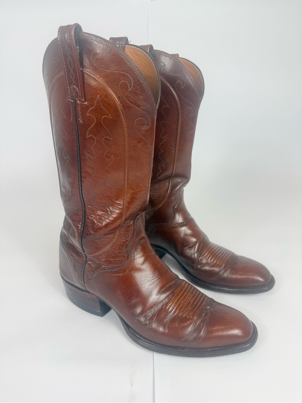 El Dorado Handmade Brown Leather Western Cowboy Boots #9104
